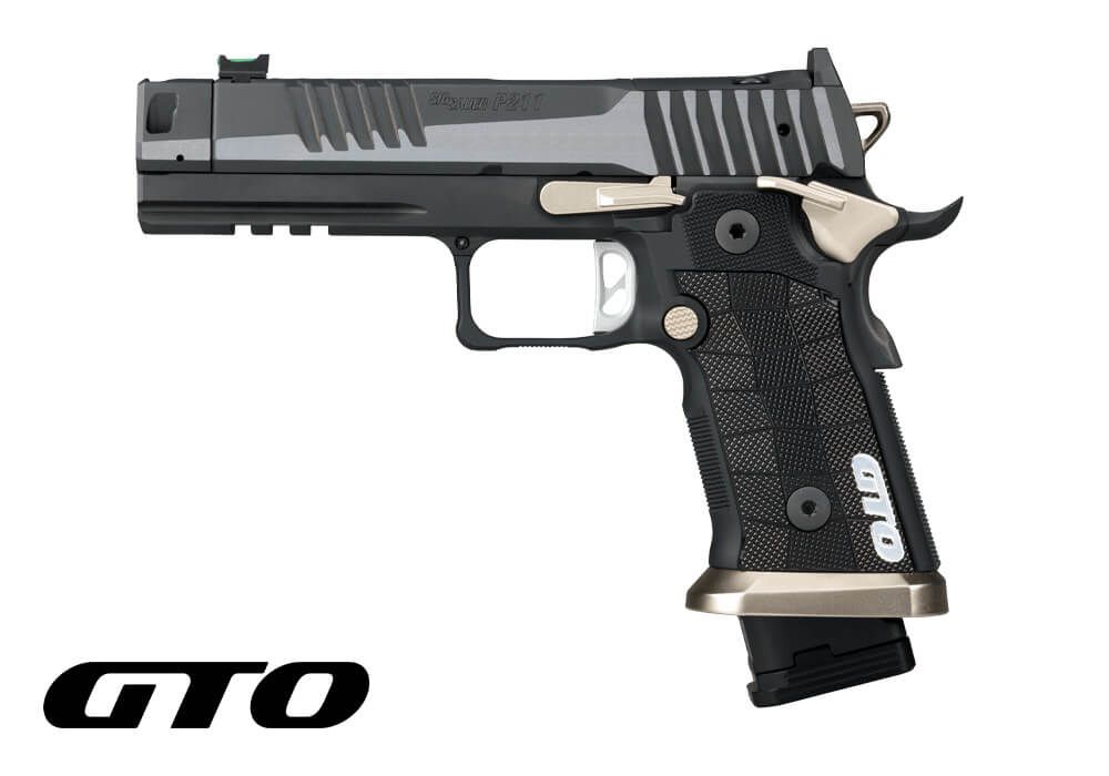 Sig Sauer P211 GTO Equinox 4.4" 9mm 23rd OR Pistol, Black Bull w/MACH3D Compensator Barrel - 211F9GTOEQ - Sig Sauer