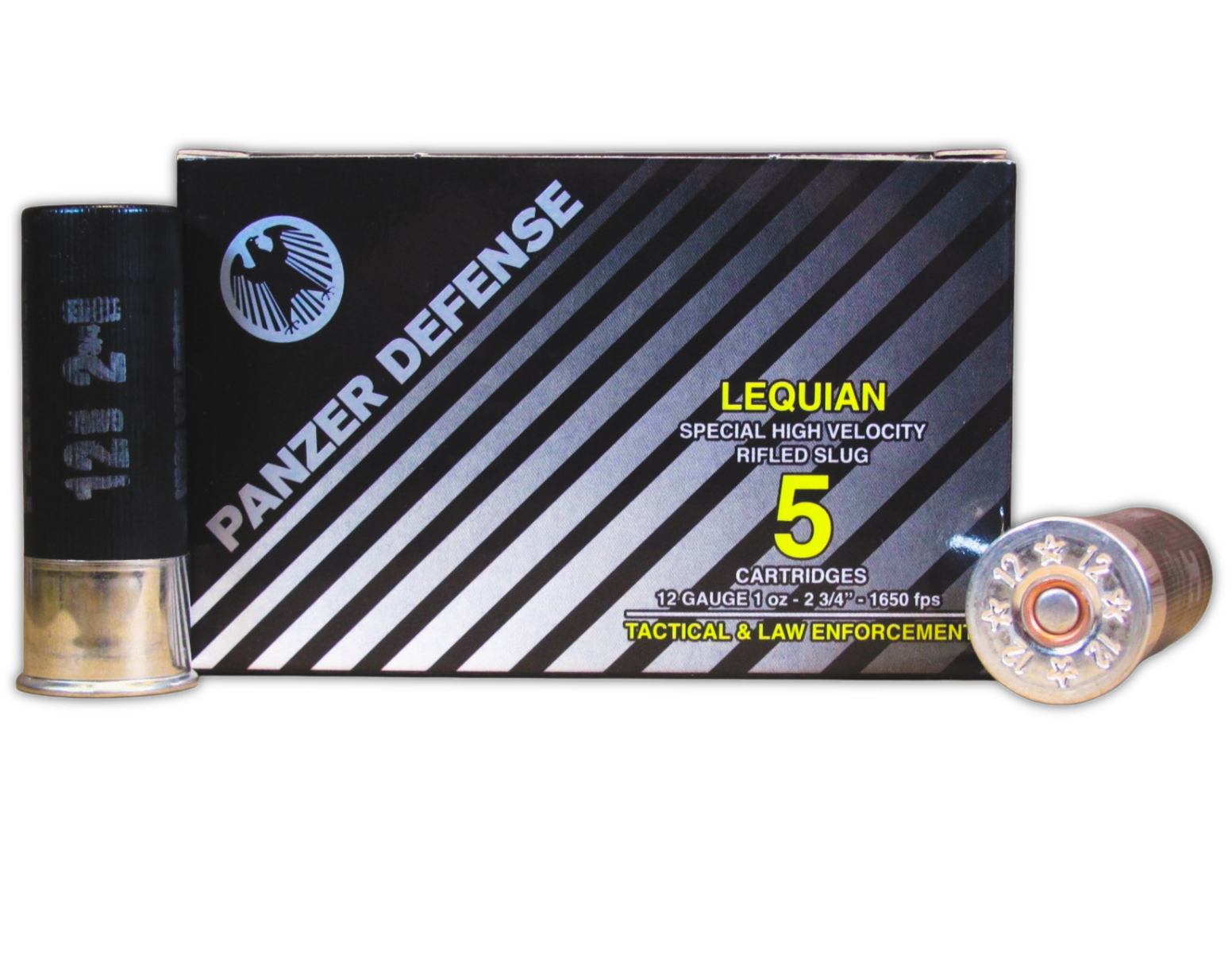 Panzer Arms Defense LEQUIAN Tactical Special/LE High Velocity 12 Gauge - 2 3/4" 1 oz  Slug 250rd - PD12SLUG - Panzer Arms