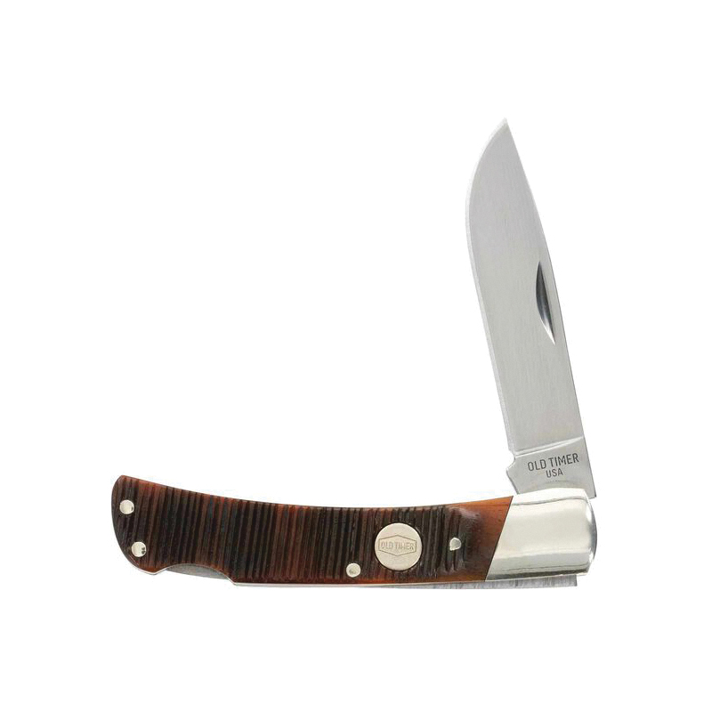 Old Timer Generational USA Bruin 5OTG Folding Knife Drop Point, Brown