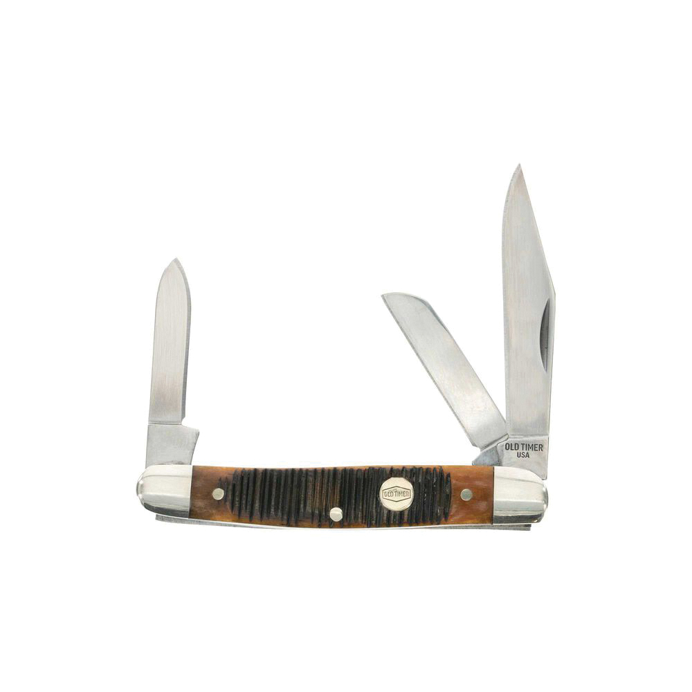Old Timer Generational USA Middleman 34OTG Folding Knife Clip Point/Pen/Sheepsfoot, Brown
