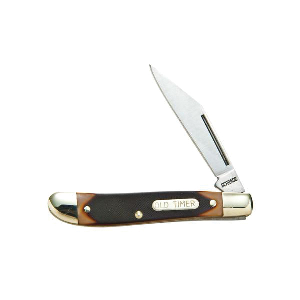 Old Timer Pal Folding Knife Clip Point, Brown - Old Timer