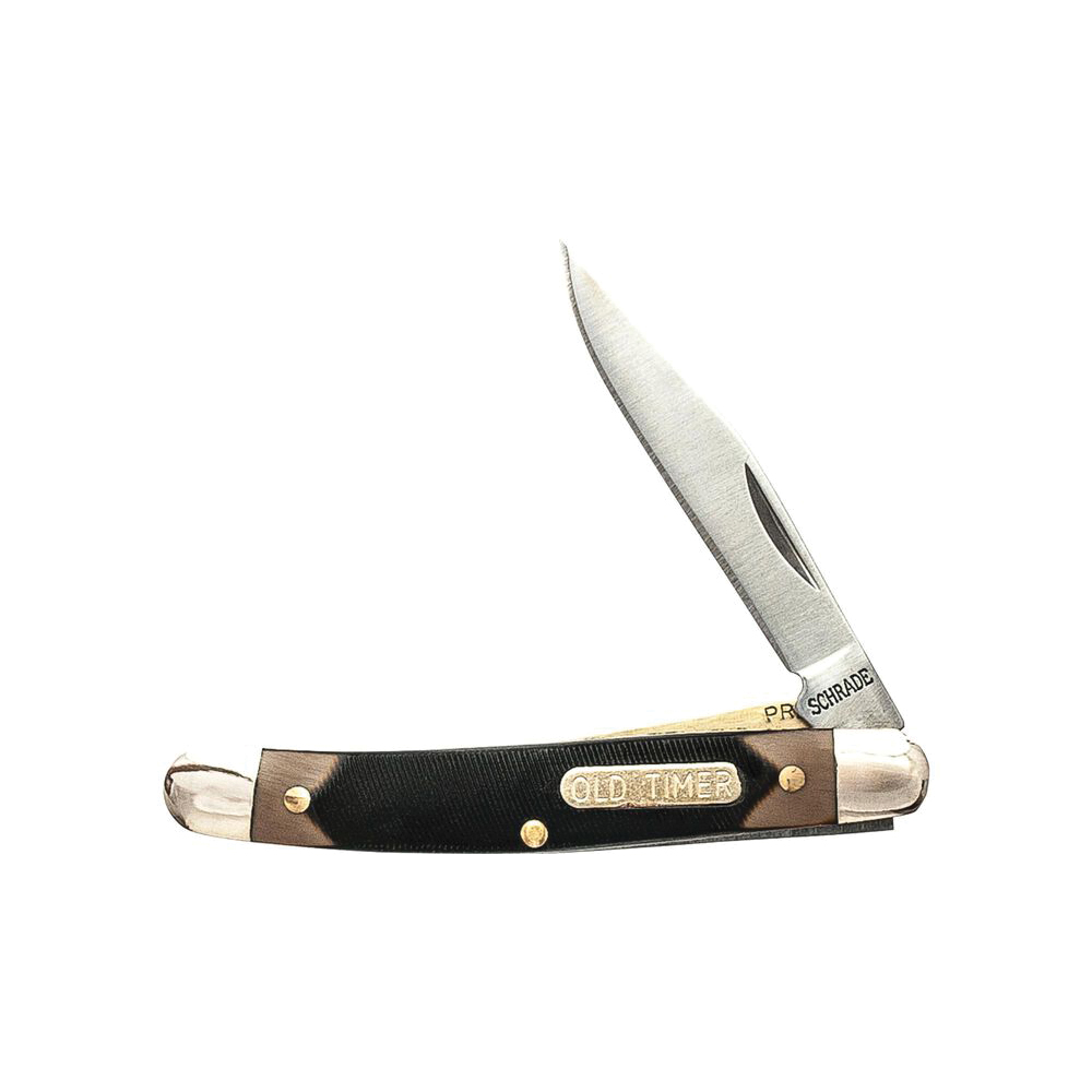 Old Timer Mighty Mite Folding Knife Clip Point, Brown - 1179225 - Old Timer