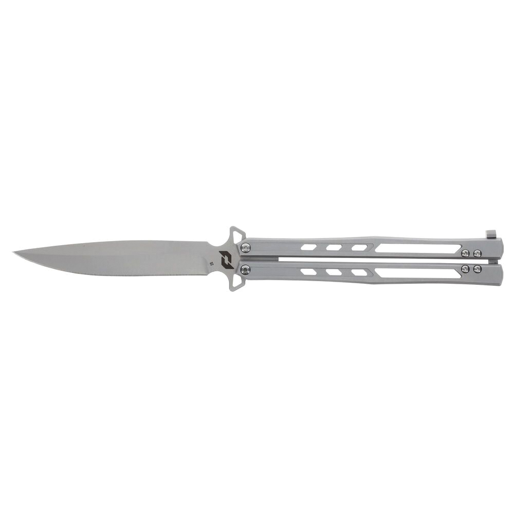Schrade Alpha Class Alkymest Balisong Folding Knife Clip Point, Bead Blasted - Schrade