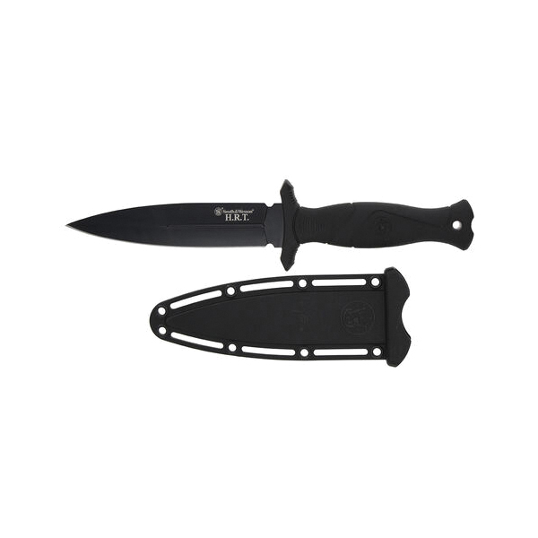 Smith & Wesson HRT Fixed Knife Dagger/Spear Point, Black - Smith & Wesson