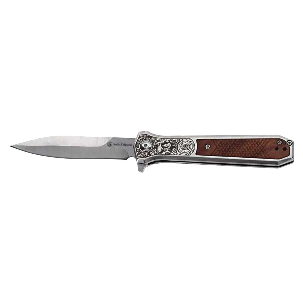 Smith & Wesson Unwavered Folding Knife Dagger, Brown - Smith & Wesson