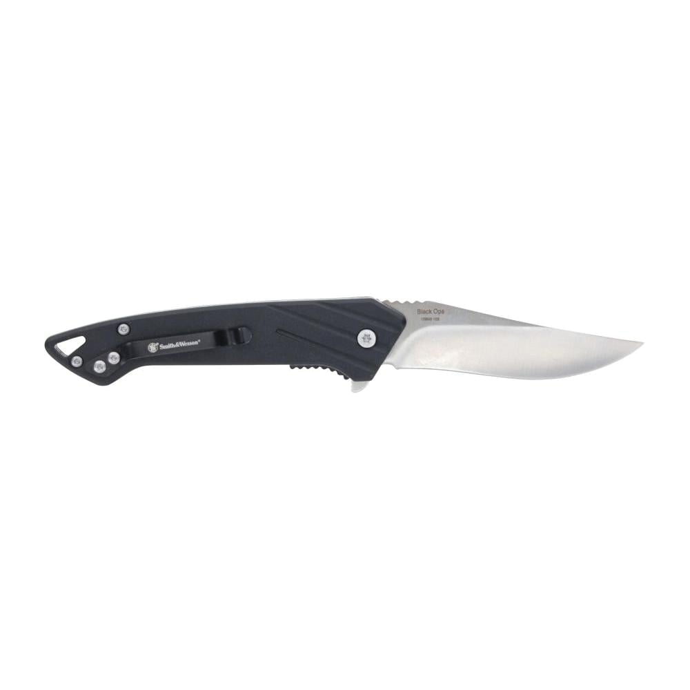Smith & Wesson Black Ops Folding Knife Recurve, Black - Smith & Wesson