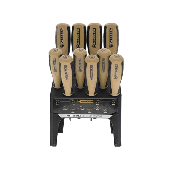 Wheeler 10-Piece Metric Hex Benchtop Screwdriver Set - Wheeler