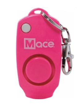 Personal Alarm w/ Keychain, Neon Pink - Mace