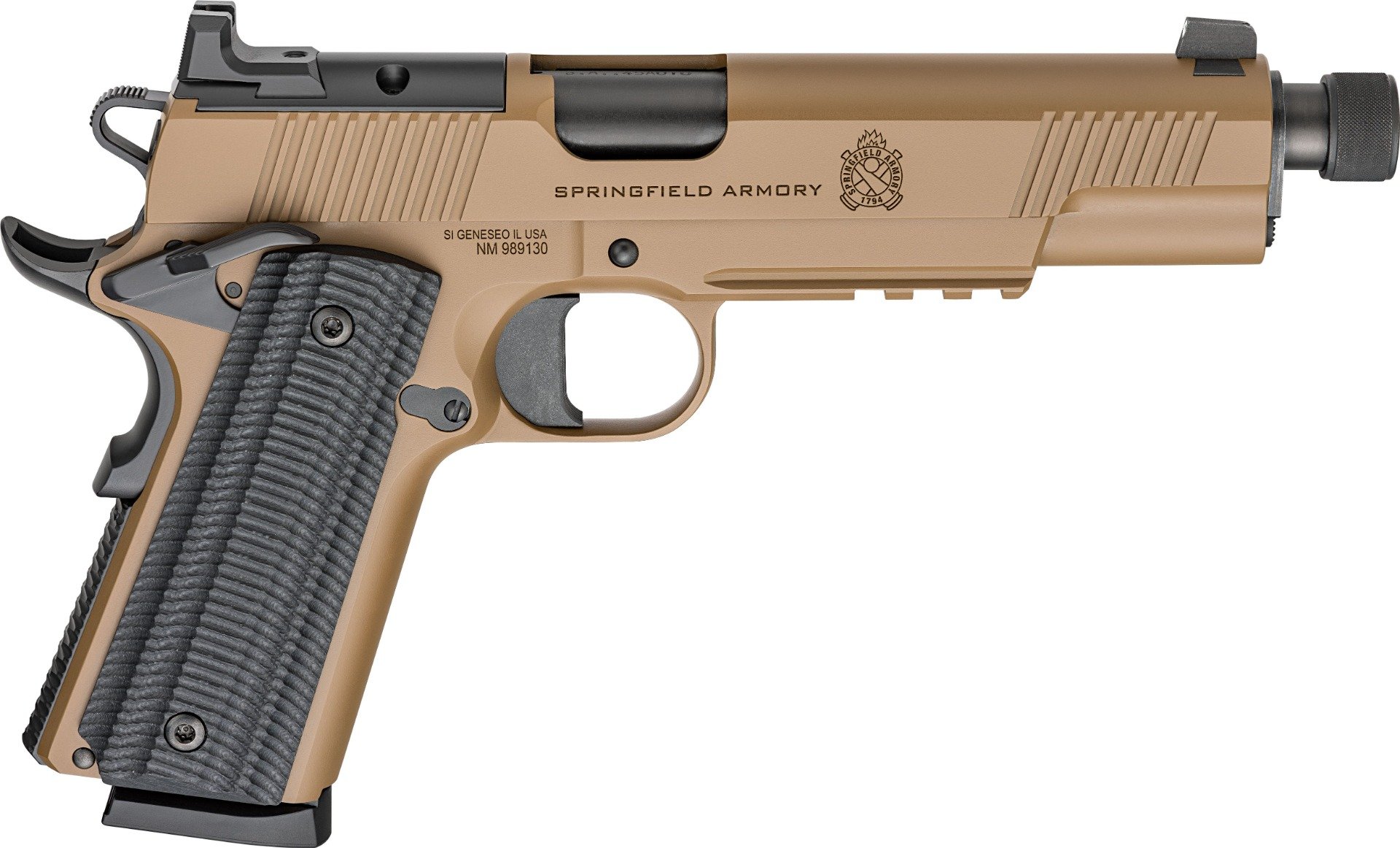 Springfield Armory 1911 Operator AOS FS 5.75".45 ACP 8rd O.R. Pistol, Coyote Brown - POT9230CBAOS - Springfield Armory