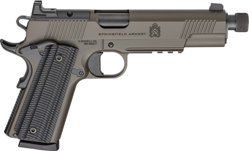 Springfield Armory 1911 Operator AOS FS 5.75".45 ACP 8rd O.R. Pistol, OD Green - POT9230GAOS - Springfield Armory