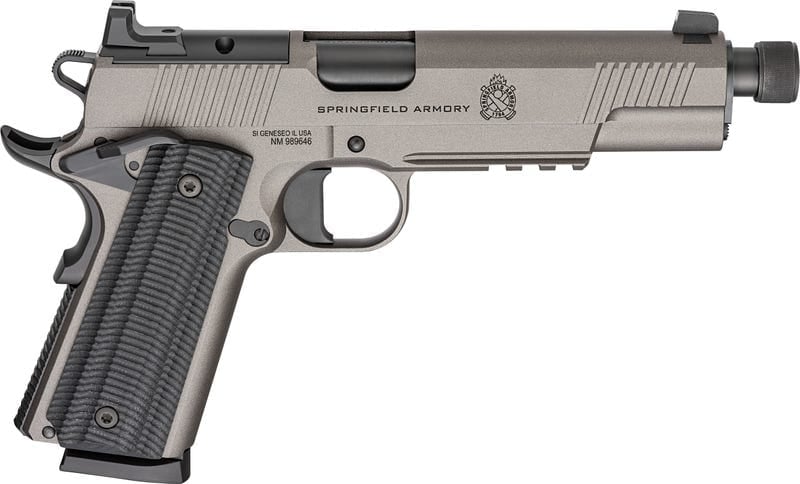 Springfield Armory 1911 Operator AOS FS 5.75".45 ACP 8rd O.R. Pistol, Tungsten Gray - POT9230TAOS - Springfield Armory