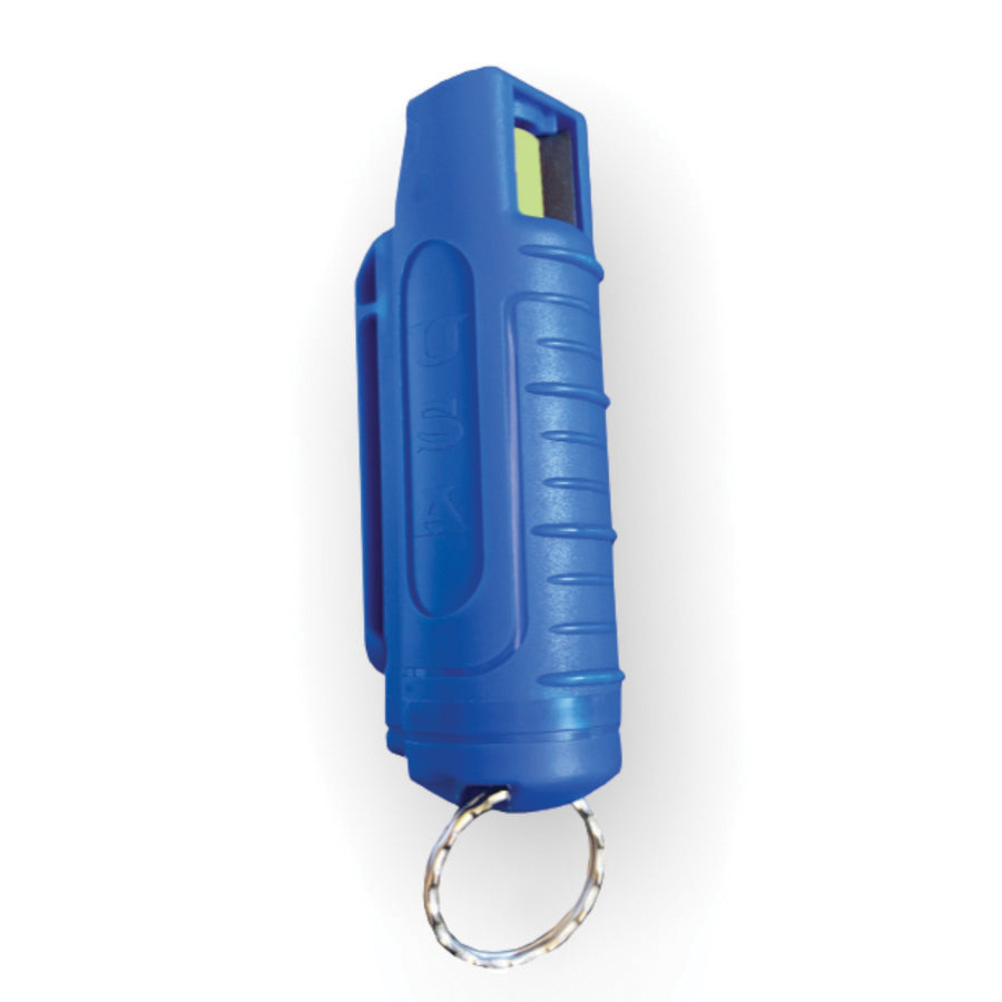 Personal Security Blue Heat Pepper Spray w/Blue Hard Case and Key Ring, 1/2 oz Blue - Personal Security