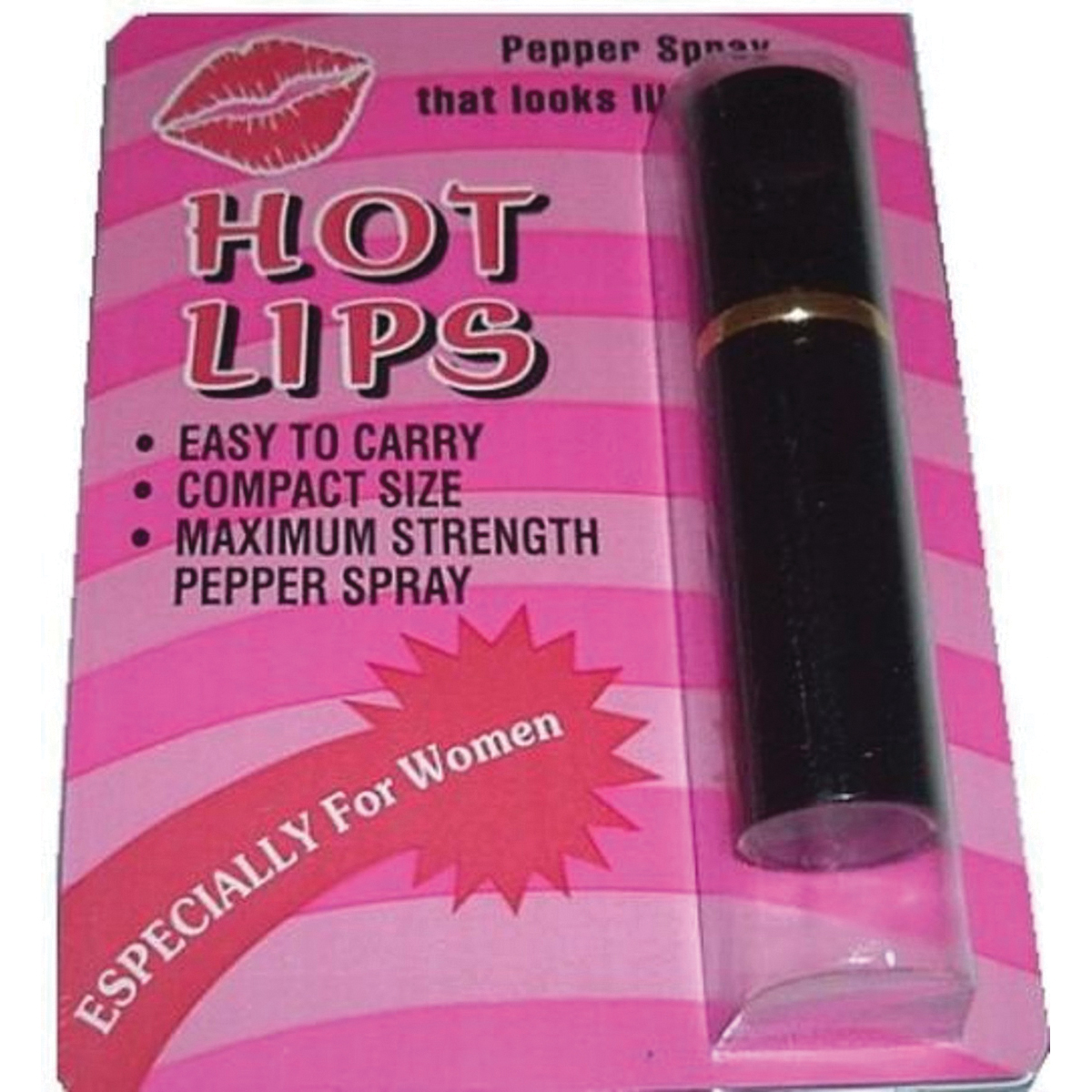 Personal Security Eliminator Pepper Spray, 3/4 oz Lipstick Tube Red - Personal Security