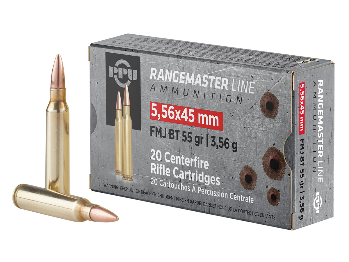 PPU Rangemaster 55 gr FMJBT 5.56x45 Ammunition 20 Rounds - PPRM5561 - Prvi Partizan