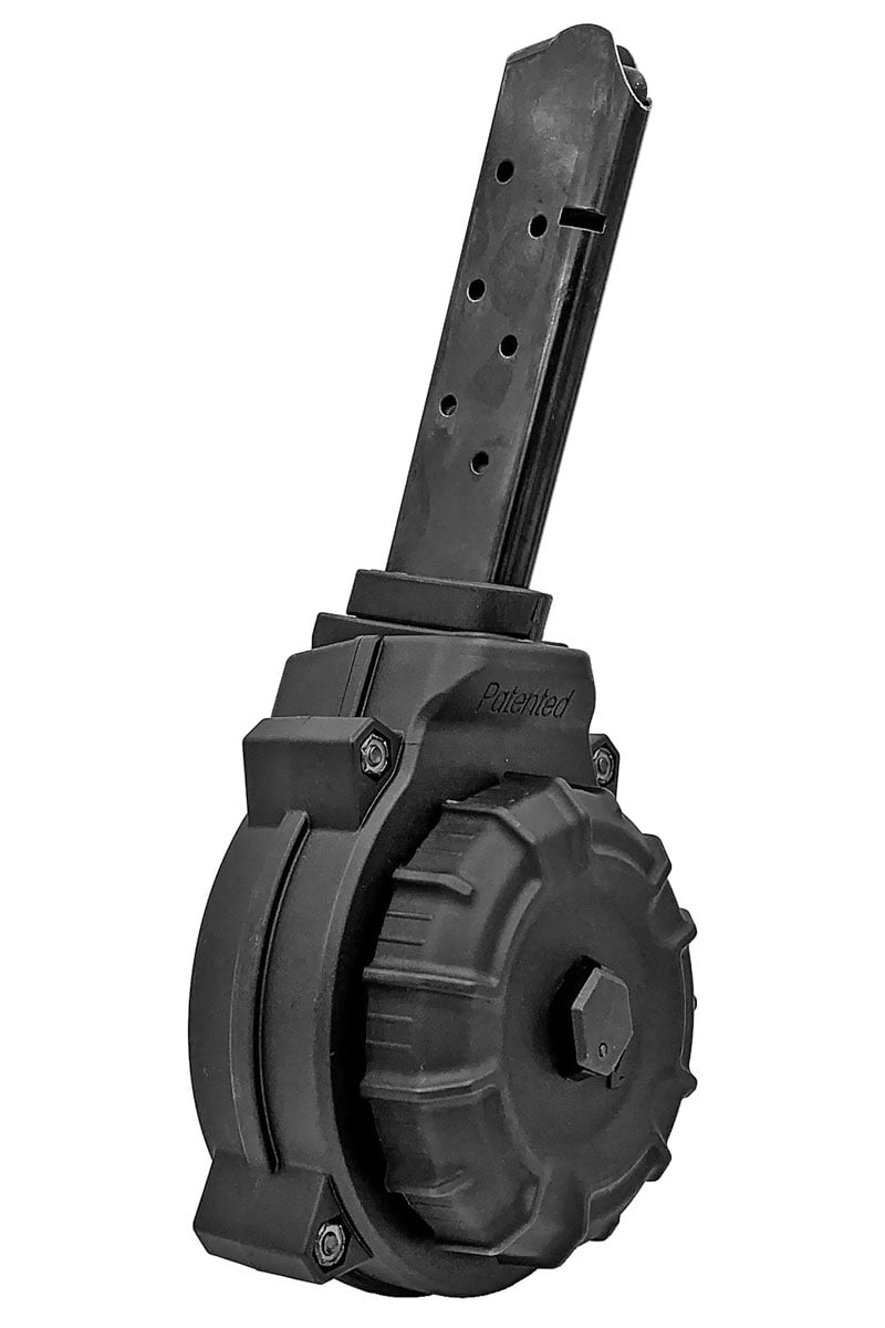 Promag 1911 .45 ACP 40 Round Drum Magazine, Black - DRM-A25