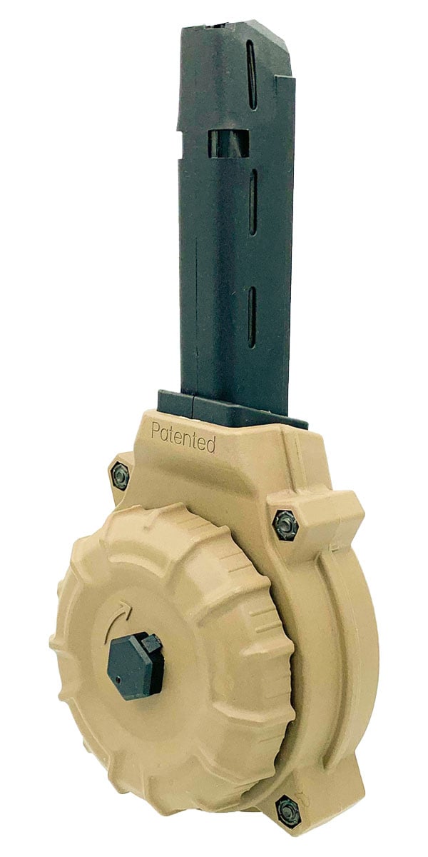 ProMag Glock 17/19 9mm 50 Round Drum Magazine, Flat Dark Earth - DRM-A11-FDE
