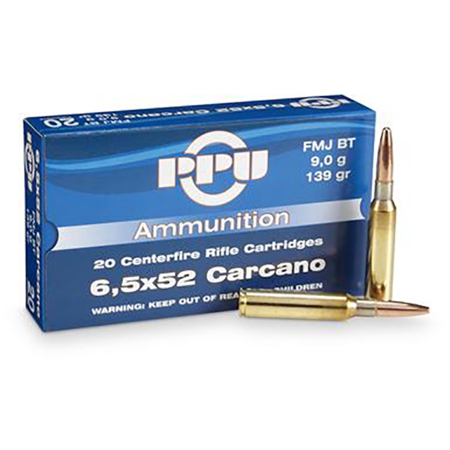 Prvi Partizan 6.5x52 Carcano FMJ 139 gr20 Rounds Ammunition - PP6CF - Prvi Partizan
