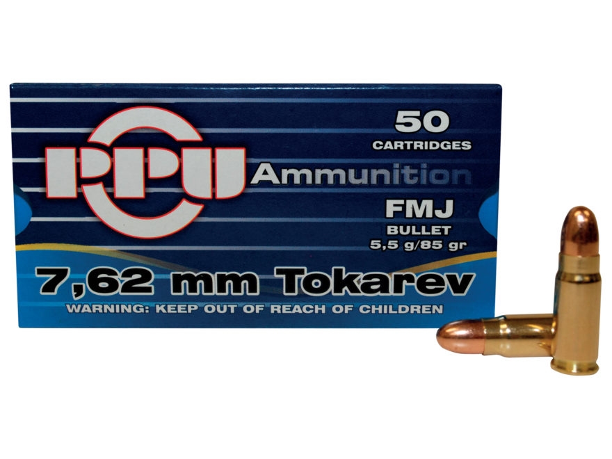 Prvi Partizan 7.62x25 Tokarev FMJ 85 gr 50 Rounds Ammunition - PPH7TF - Prvi Partizan