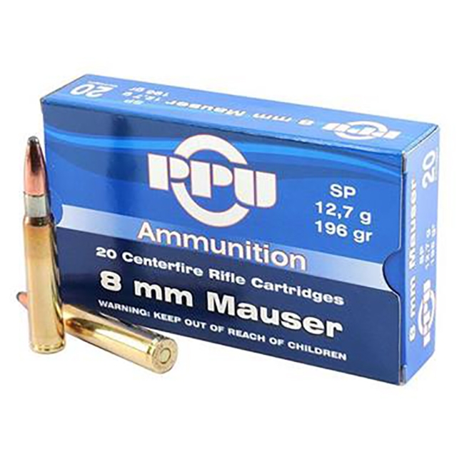 Prvi Partizan 8mm Mauser SP 196 gr 20 Rounds Ammunition - PP8S - Prvi Partizan