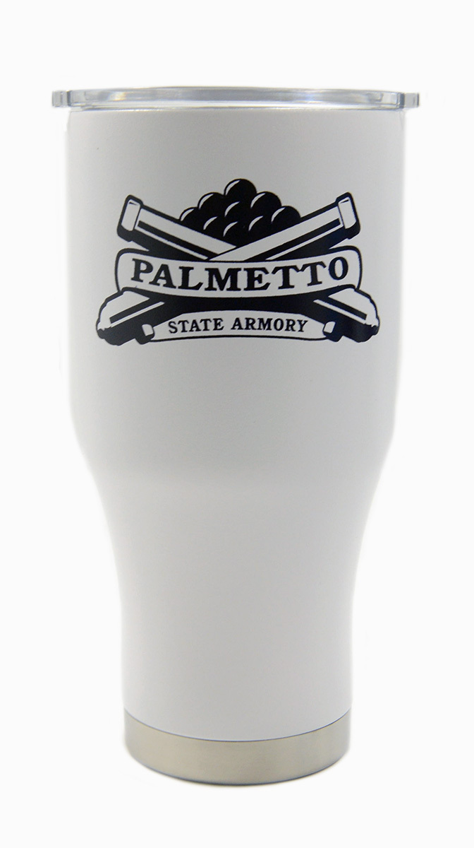 PSA 28oz Stainless Steel Tumbler - White w/ Navy Imprint - Psa Custom