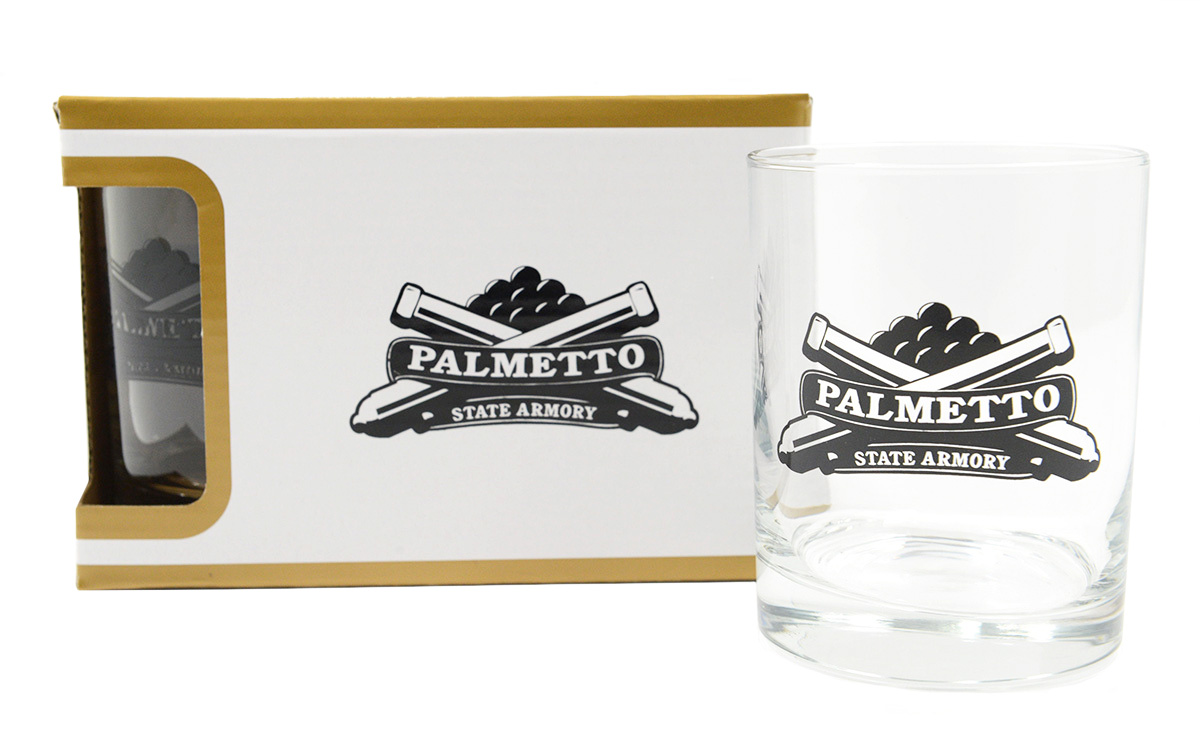 PSA Logo Premium 4 Piece Low Ball Glass Set - Palmetto State Armory
