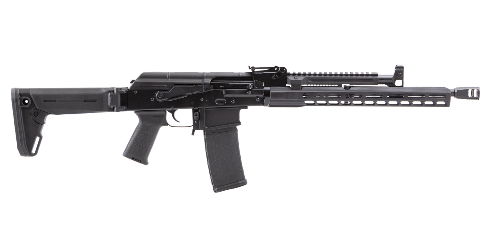 PSA AK-556 with PSA-SLR 13.5" SOLO Rail, Zhukov stock,Toolcraft Trunnion, Bolt, and Carrier - Palmetto State Armory