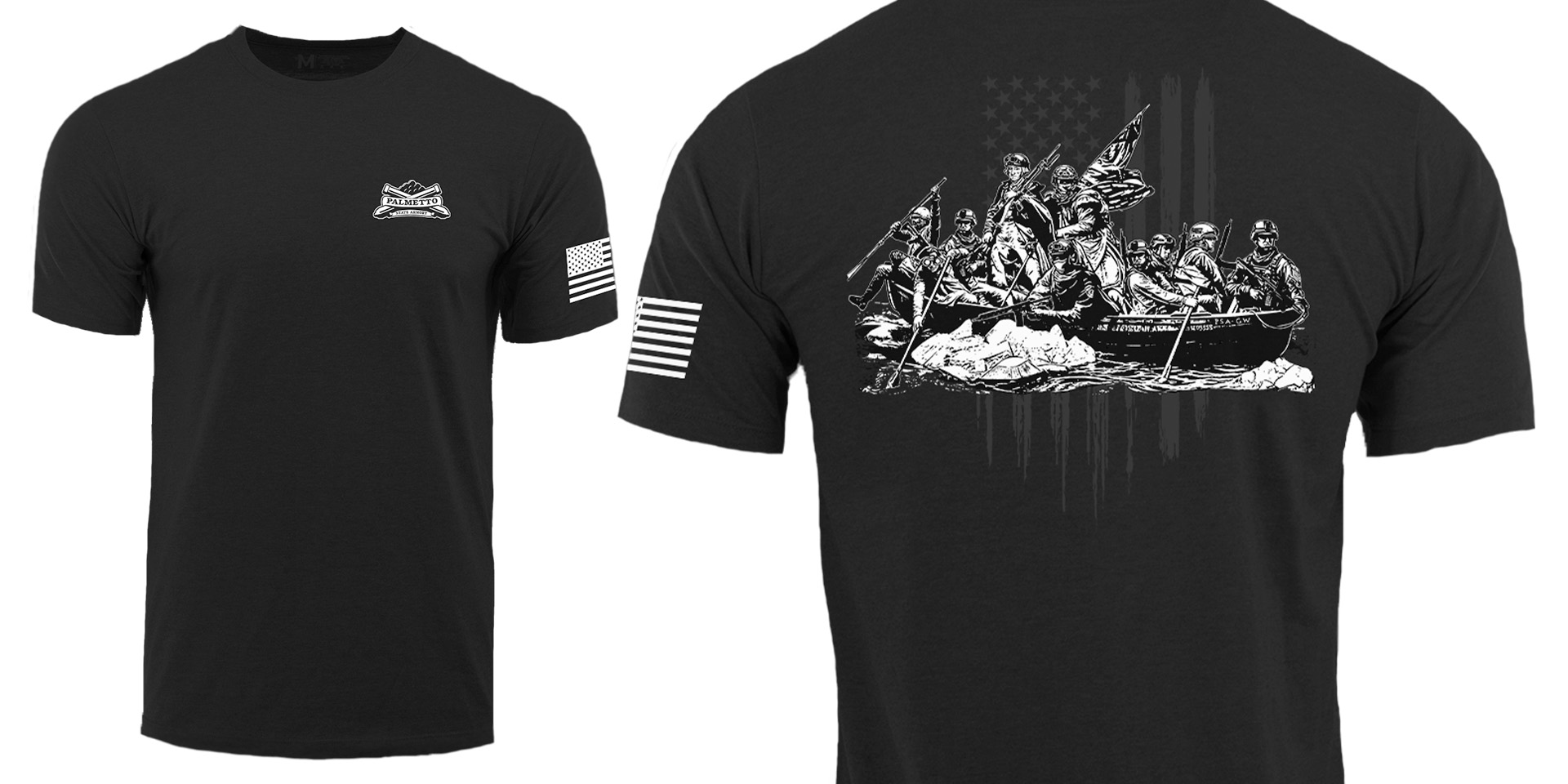 PSA "GW CROSSING OVER" T-Shirt, Black - Medium - Palmetto State Armory