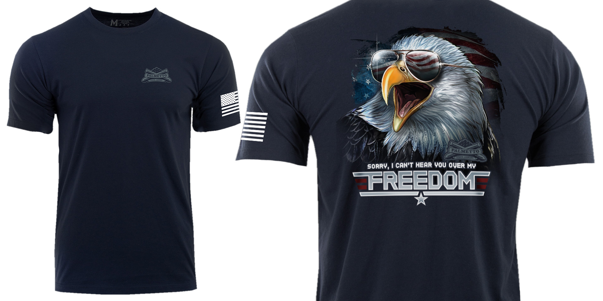 PSA "Loud Freedom" T-Shirt, Navy Blazer - Small
