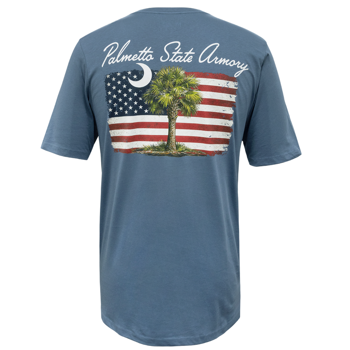 Palmetto State Armory PSA Palm Flag SS Essential Tee, China Blue - Large