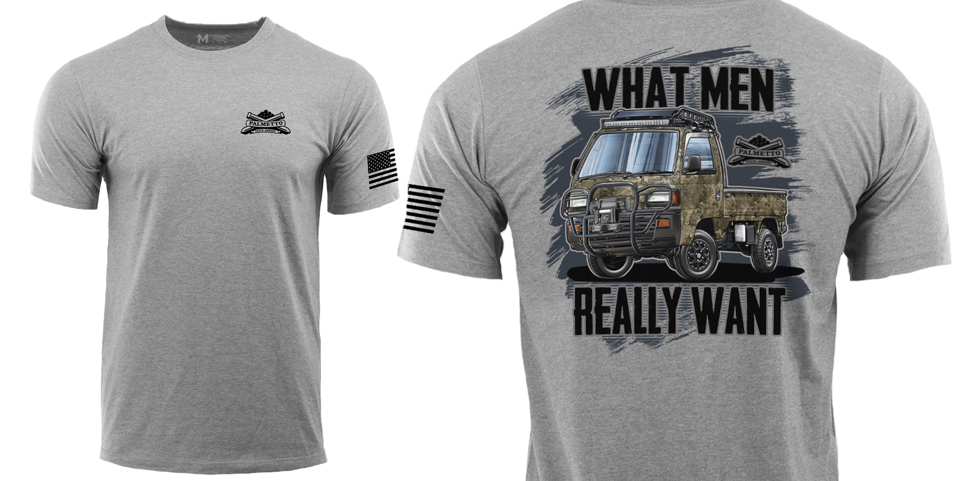 PSA "What Men Want" T-Shirt, HTR Gray - Small - Palmetto State Armory