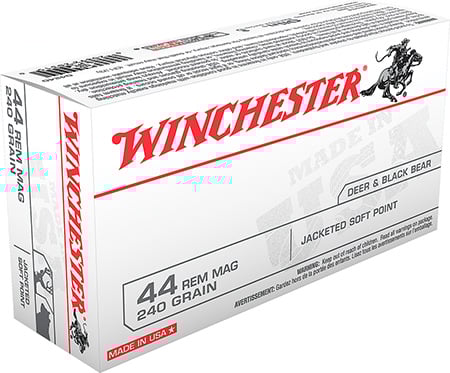 Winchester USA 44 Magnum 240gr JSP Ammunition 50rds - Q4240 - Winchester