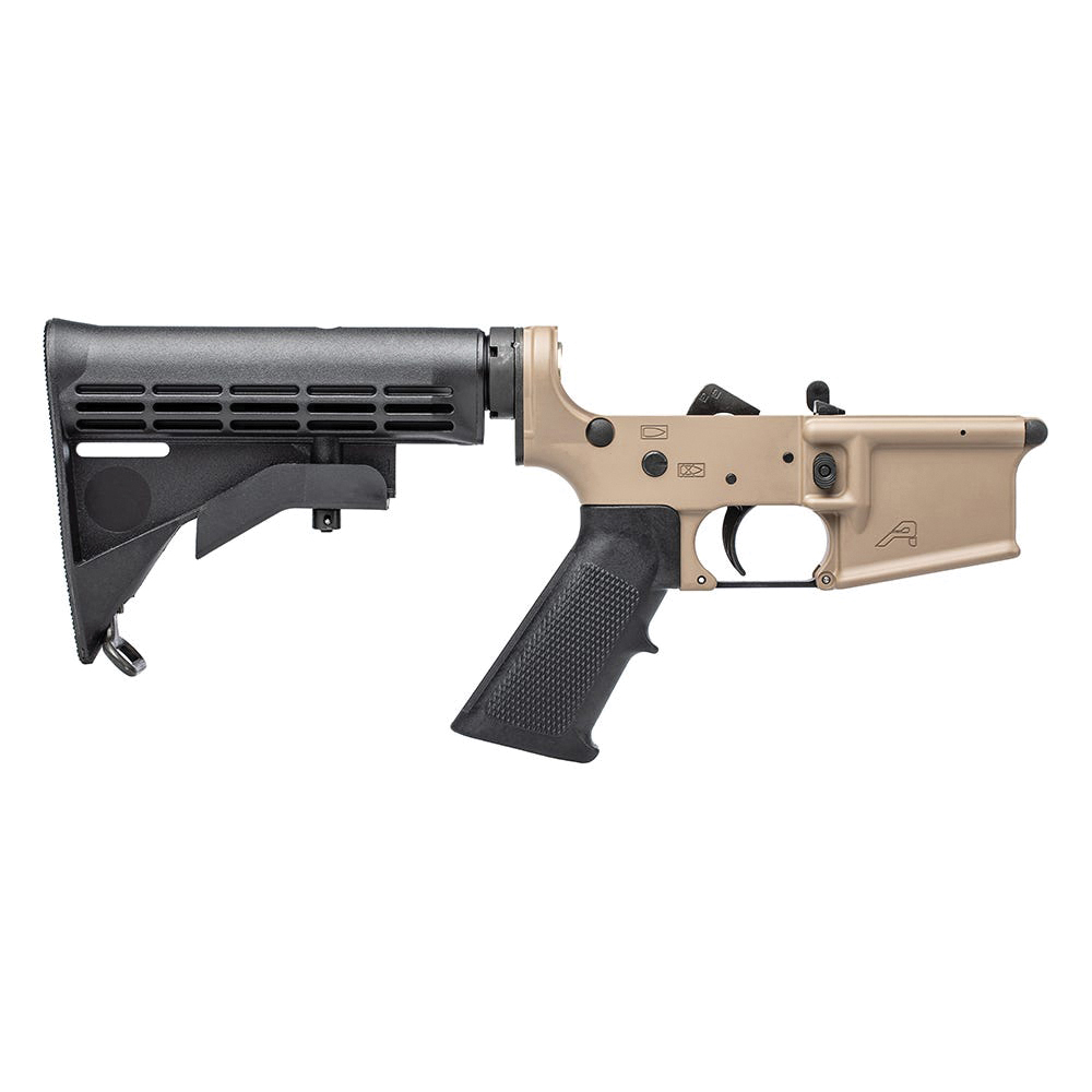 Aero Precision AR-15 Complete Lower w/A2 Grip and M4 Stock, Flat Dark Earth - Aero Precision