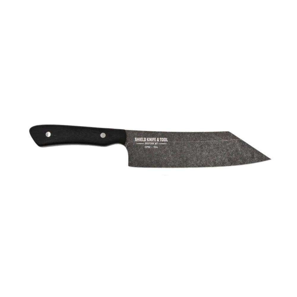 Shield Knife & Tool Kitchen Seax Fixed Knife, Black - Shield Arms
