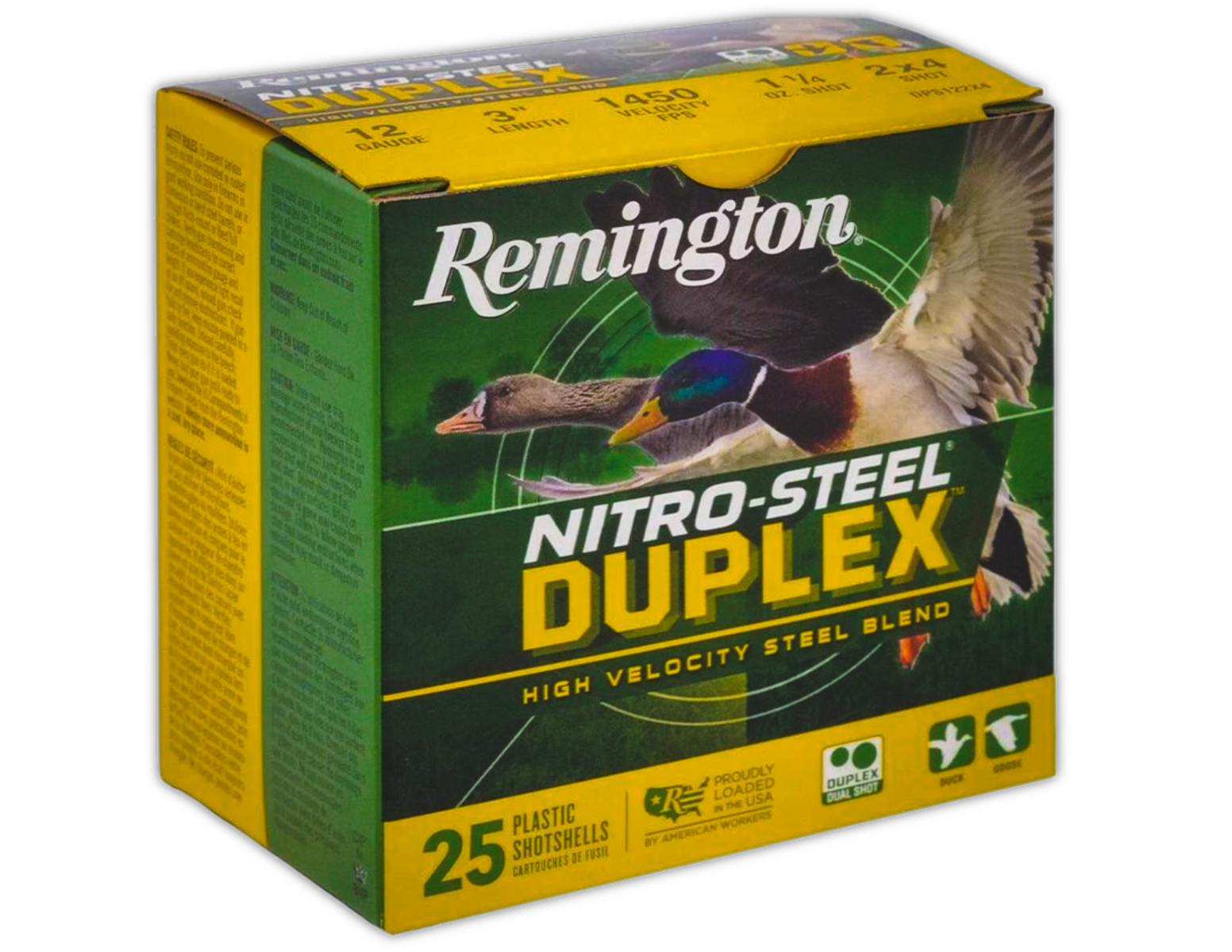 Remington Nitro-Steel Duplex 12 Gauge 3" #2/#4 1-1/4 oz 25rds Shotshell - Dual-Load for Superior Performance - R20321 - Remington