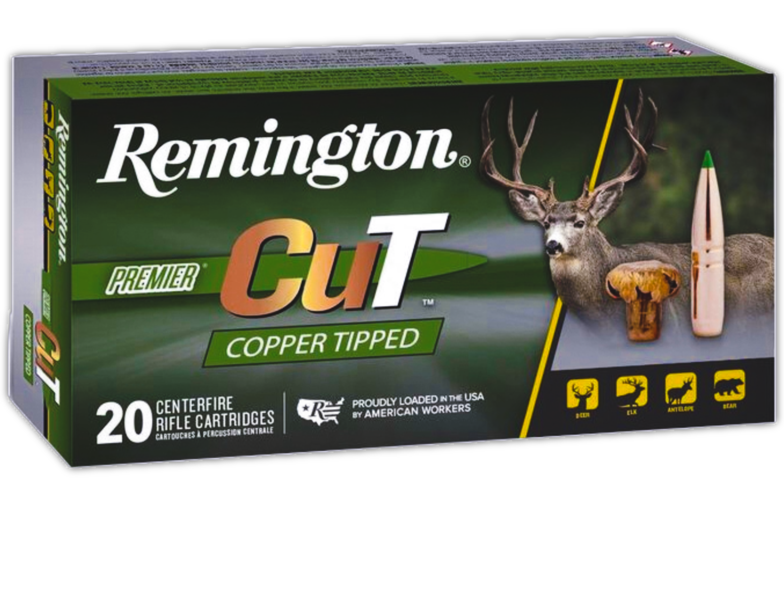 Remington Premier Cut 7mm-08 Remington 140 gr Copper Tipped 20rds Rifle Ammo for Precision Shooting - R22339 - Remington