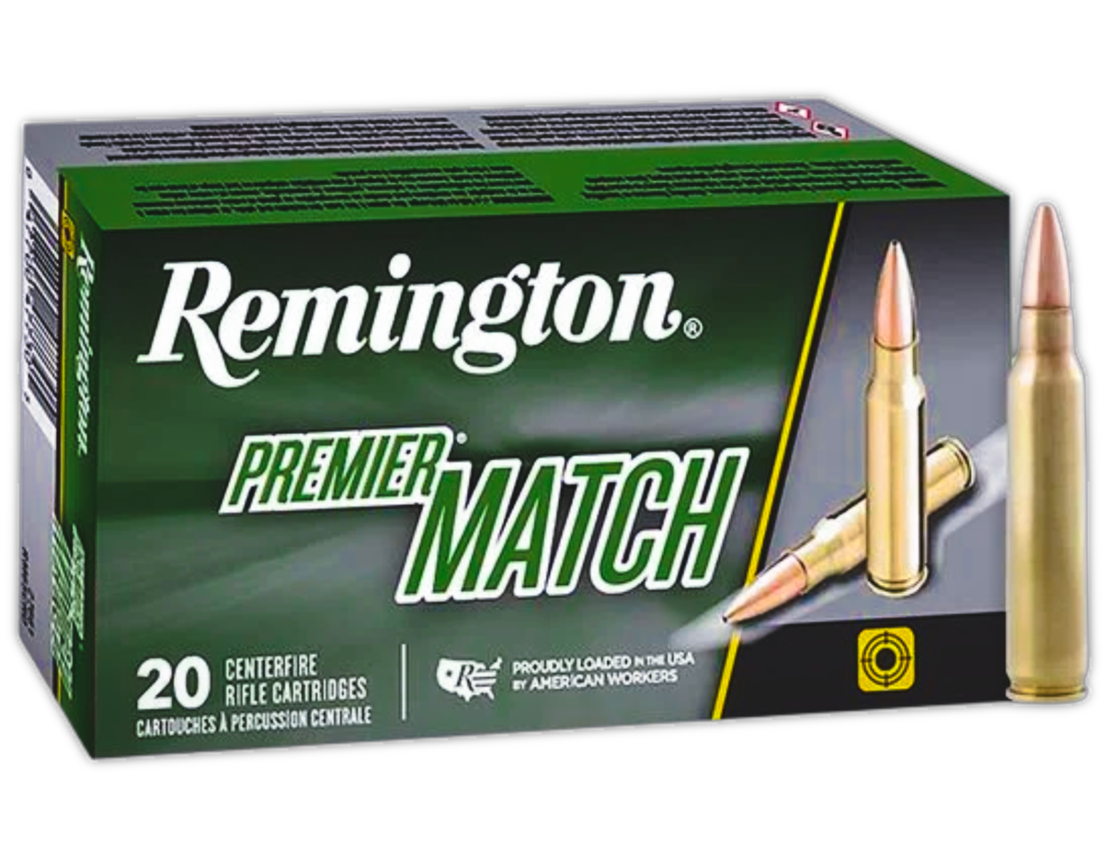 Remington Premier Match .223 Remington 52 gr Ammo HPBT - 20rds - 27682 - Remington
