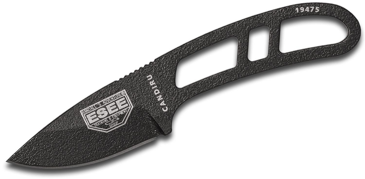 Esee Knives Black Candiru, Black Molded Sheath - Esee