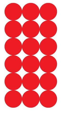 Pro-Shot Splatter Shot 1" Repair Patches - 288 Pack - 144 red / 144 Black - Proshot