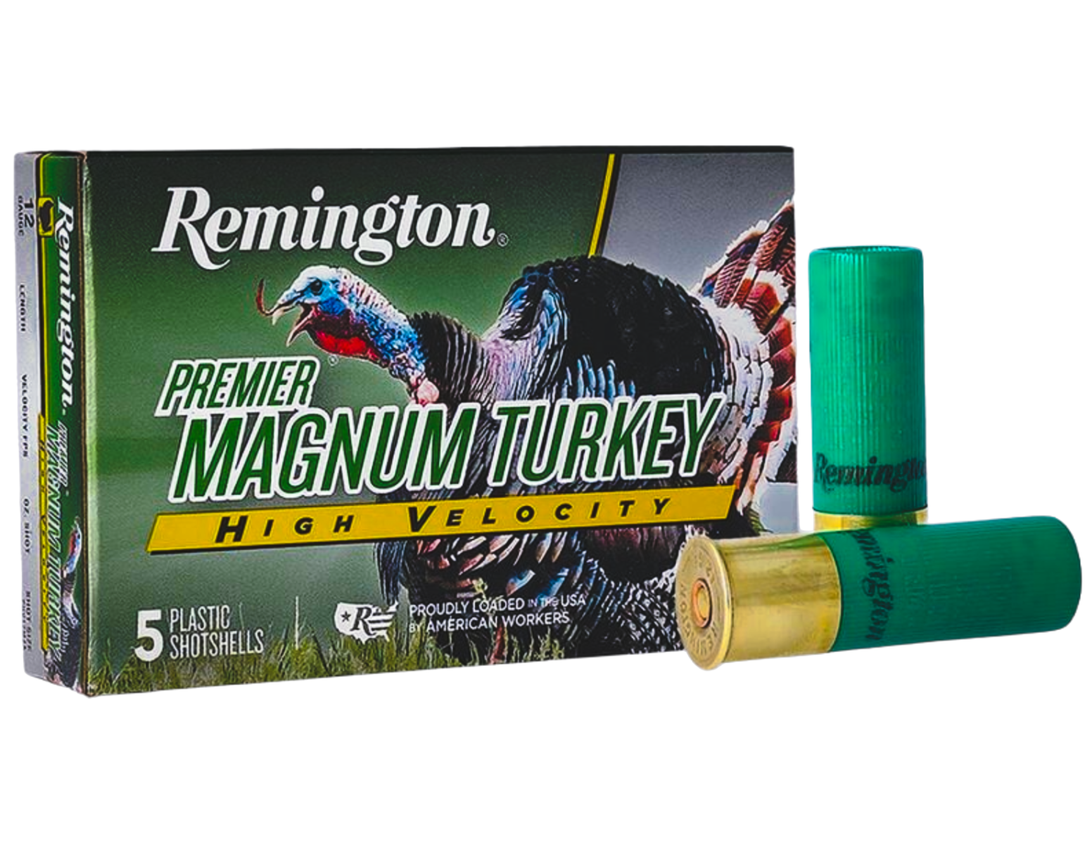 Remington Premier High-Velocity Magnum Copper-Plated Turkey 3.5" 12 Gauge Ammo 5, 5/box - 28041 - Remington