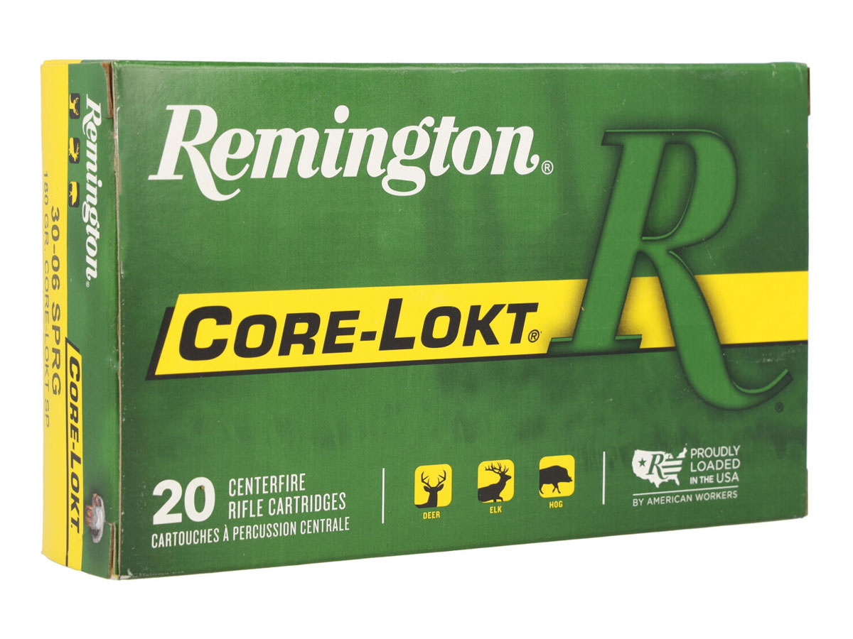 Remington Core Lokt 180 gr SP 30-06 Springfield Ammunition, 20 Rounds - 21407 - Remington
