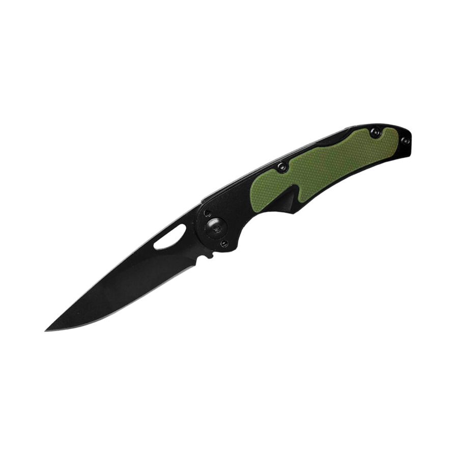 American Buffalo Knife & Tool AB Elite Mark II Lockback Folding Knife Drop Point, Green