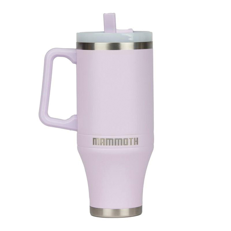 Mammoth Ascent Tumbler w/Handle and Straw, 40 oz Lavender - Mammoth