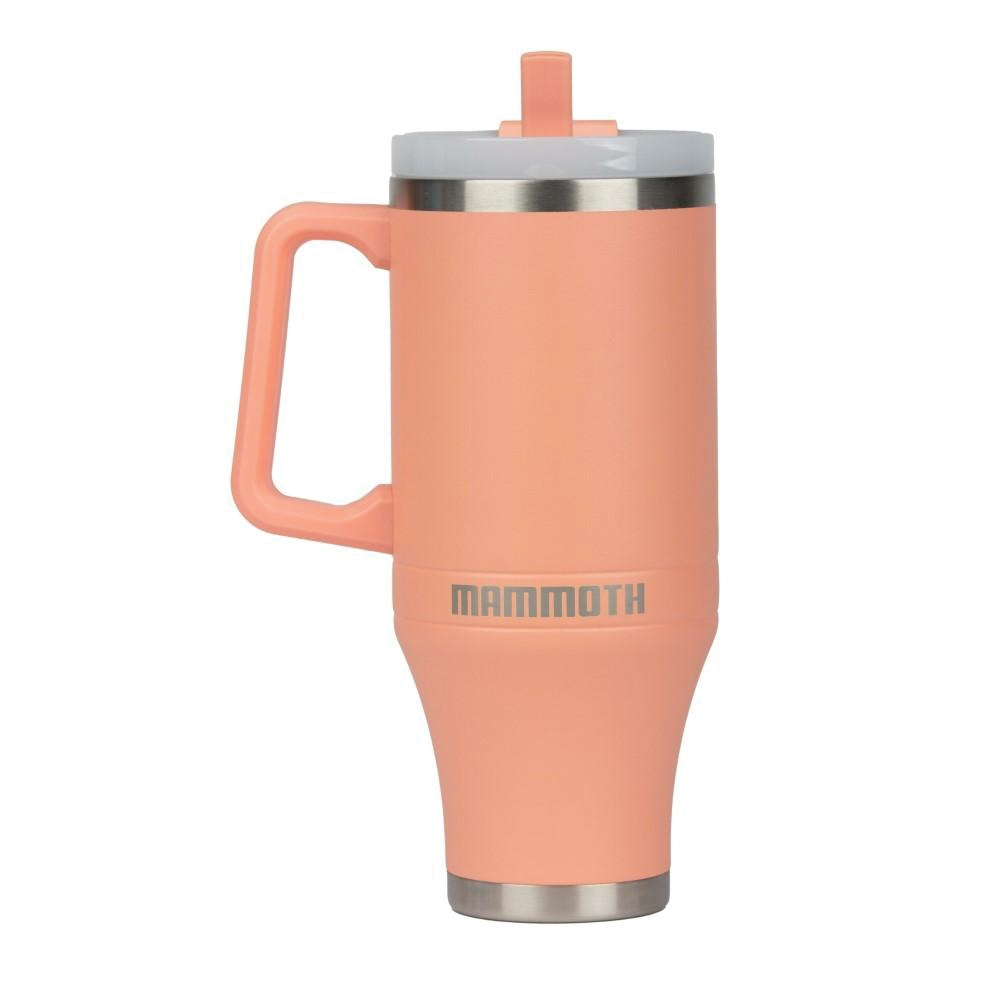 Mammoth Ascent Tumbler w/Handle and Straw, 40 oz Coral - Mammoth