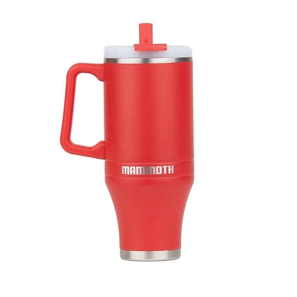 Mammoth Ascent Tumbler w/Handle and Straw, 40 oz Red - Mammoth