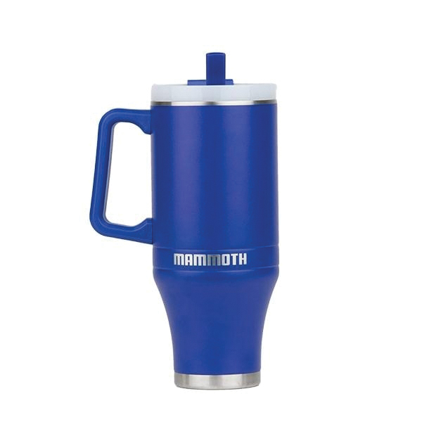 Mammoth Ascent Tumbler w/Handle and Straw, 40 oz Royal Blue - Mammoth