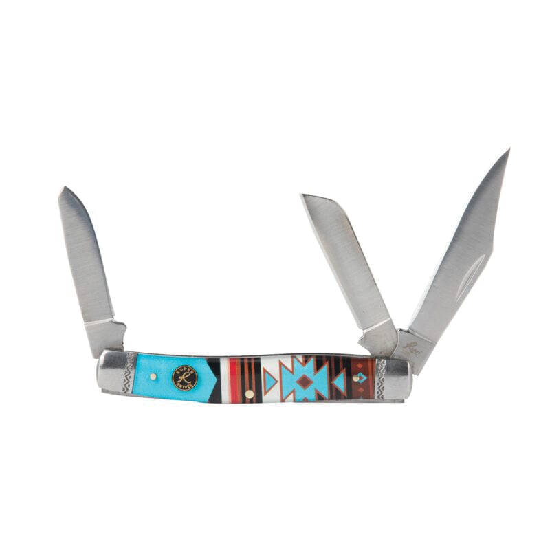 American Buffalo Knife & Tool Stockman Sunset Series II Folding Knife Clip Point/Sheepsfoot/Spey - American Buffalo Knife & Tool