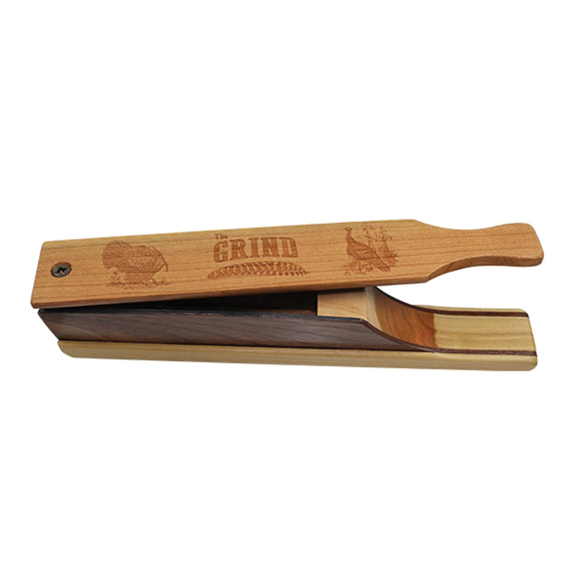 The Grind Old Wet Hen/Turkey Box Call, Cherry/Walnut - The Grind