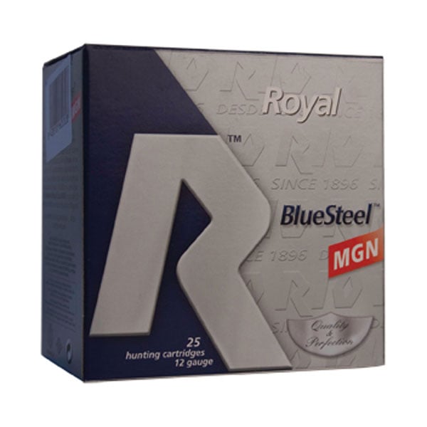 RIO Royal BlueSteel MGN 3" 1 1/8 oz #4 12 Gauge Ammunition, 25 Rounds - RBSM324 - Rio