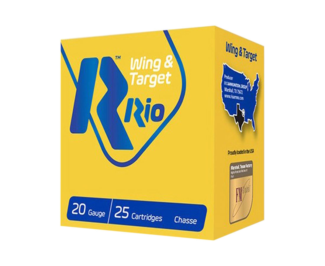 RIO Wing and Target 20 Gauge 2 3/4" 7/8 oz 7.5 Shot 25 Rounds - WT2075 - Rio