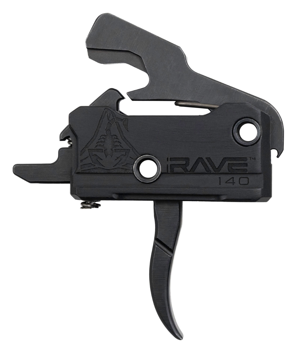 Rise Armament Rave 140 Single-Stage Curved Drop-In Trigger, Black - T017-BLK - Rise Armament